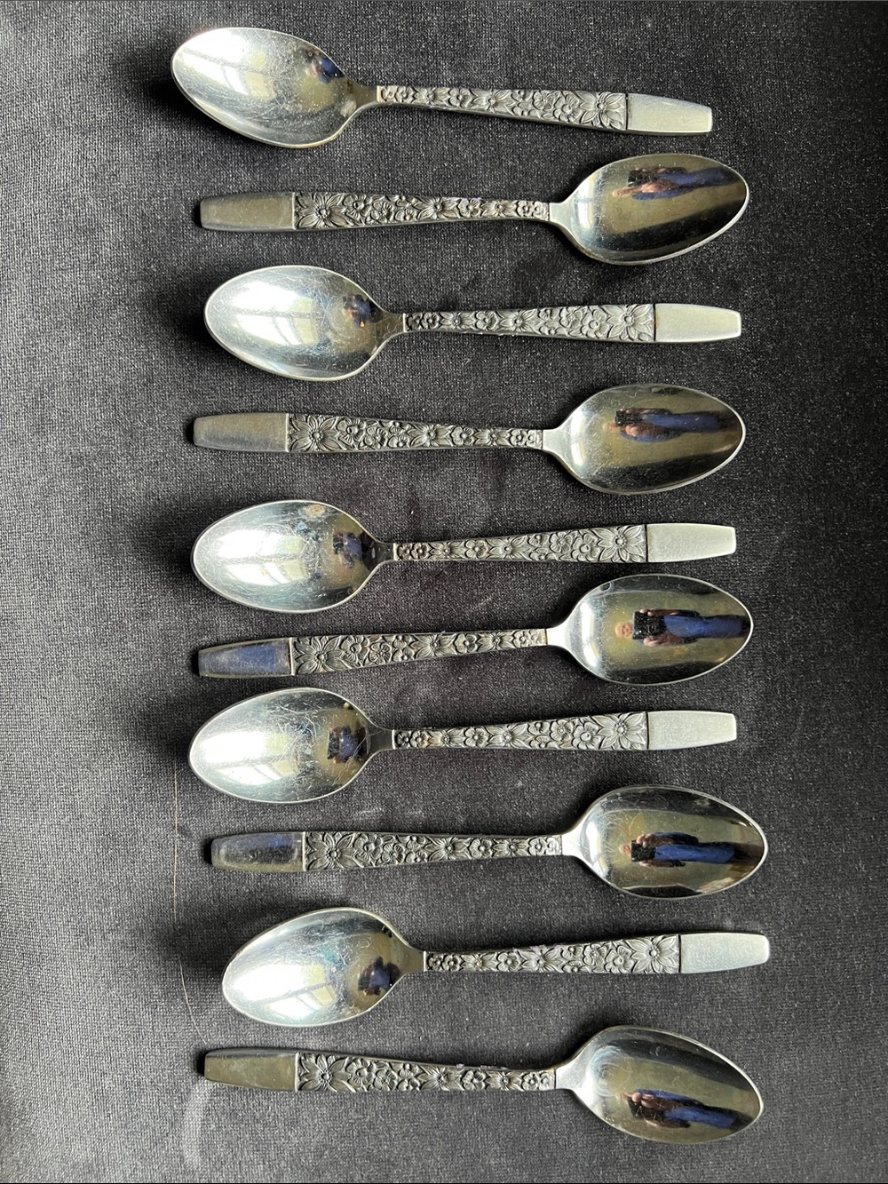 10 teaspoons and 10 soup spoons Hanford Forge vintage Spring Lake made in Japan